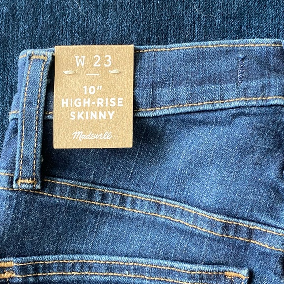 NWT Madewell 10” High Rise Skinny in Medium Dark Wash Women’s Size 23 - Picture 6 of 11